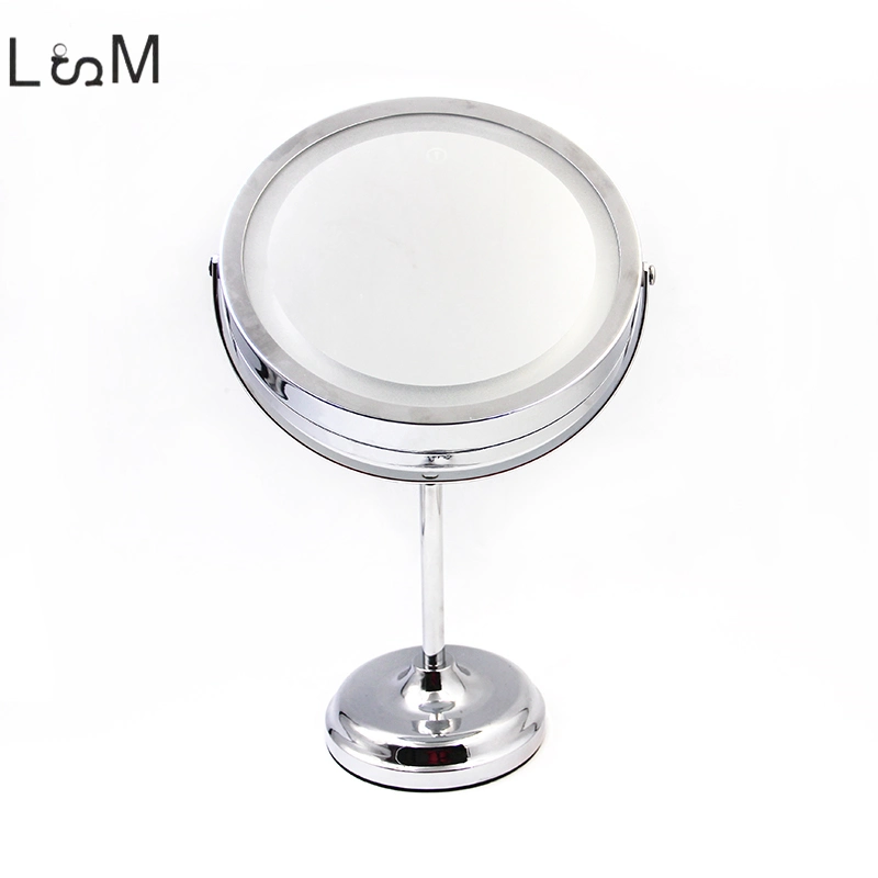 Magnifying Lighted Desktop Round LED Makeup Mirror Double Sided Cosmetic Mirror with LED Lights