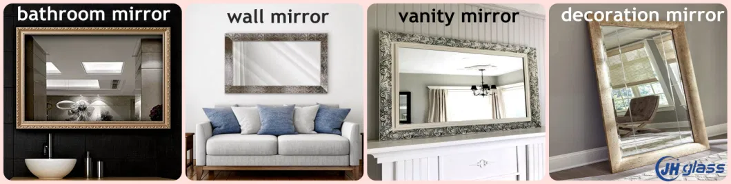 Square Wall-Mounted PS Wooden Material Framed Explosion-Proof Bathroom Mirror Vanity Mirror Shaving Mirror Make-up Mirror