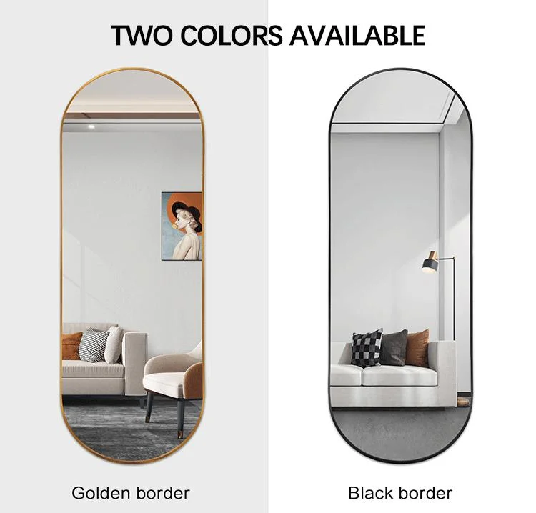 Large Floor Mirror with Aluminum Alloy Frame for Door Bedroom Bathroom Living Room