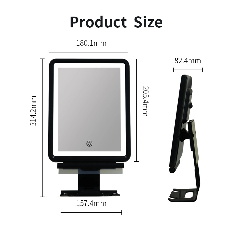 Smart Shaving Mirror with Light Wall-Mounted No Punching Shaving Mirror