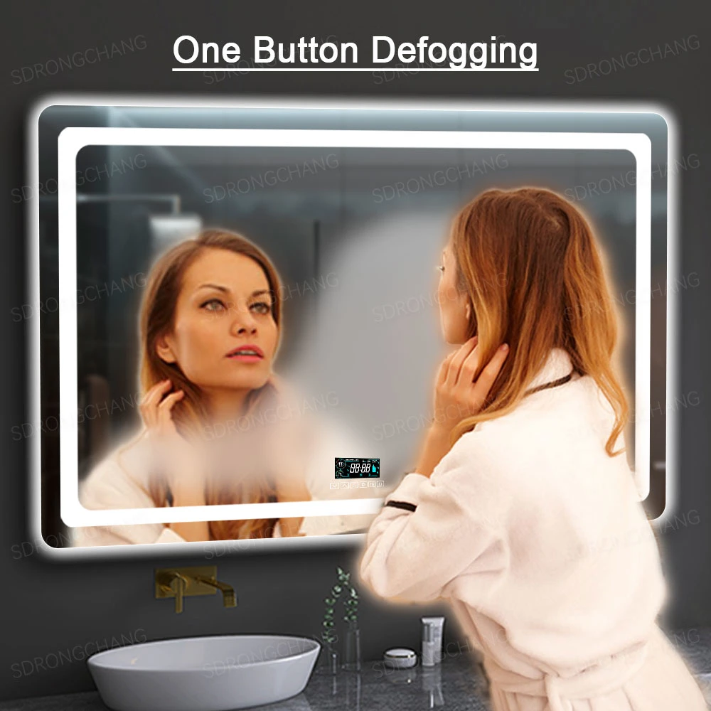 Bathroom Smart LED Mirror for Home Decoration with Bluetooth and Touch Sensor