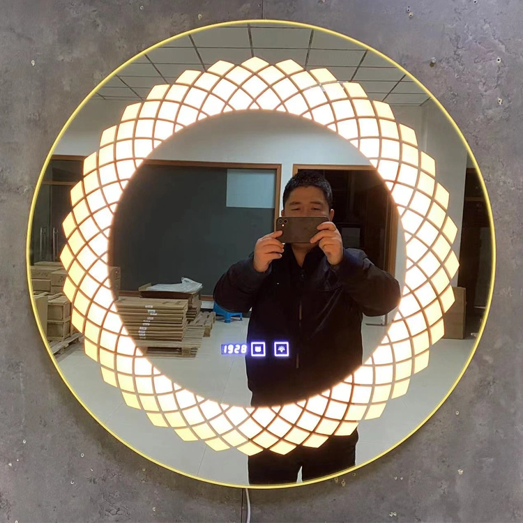 New Design Home Makeup 3 Color Illuminated Round Bathroom LED Mirror