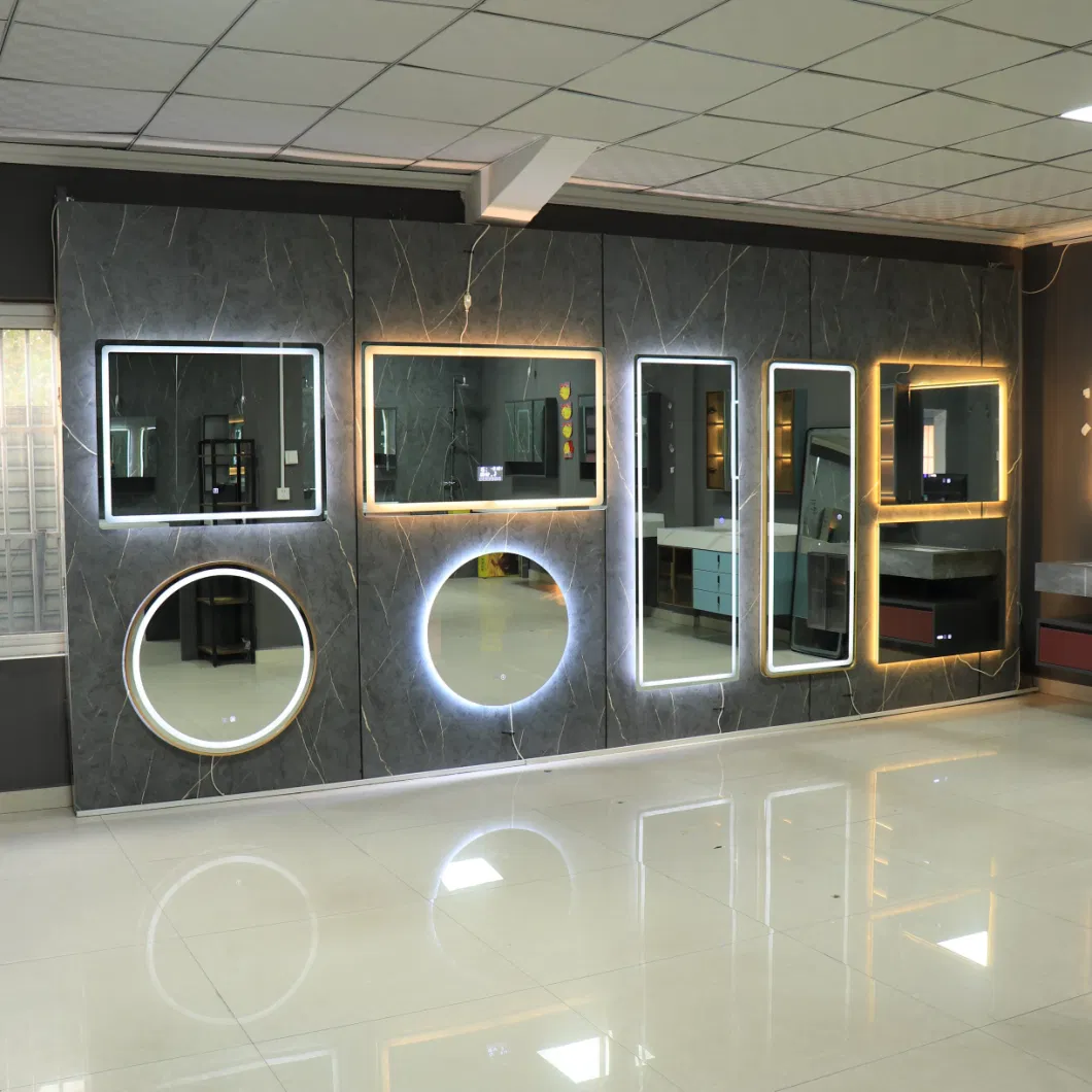 Rounded Aluminum Alloy Floor Mirror Dressing Mirror