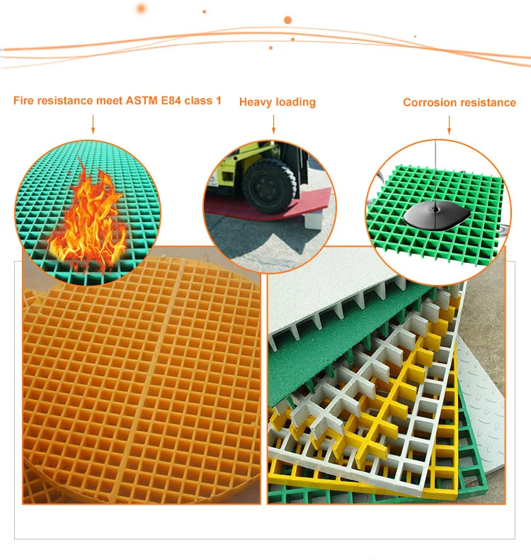 High Quality Plastic FRP Fiberglass Platform Walkway Floor Grating