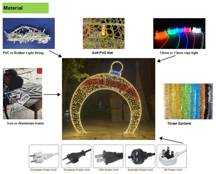 Festival LED 2D Rope Mirror Motif Lights for Christmas Decoration