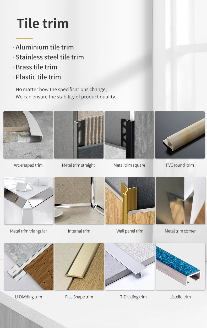 Low Price Metal Building Materials Ceramic Tile Trim