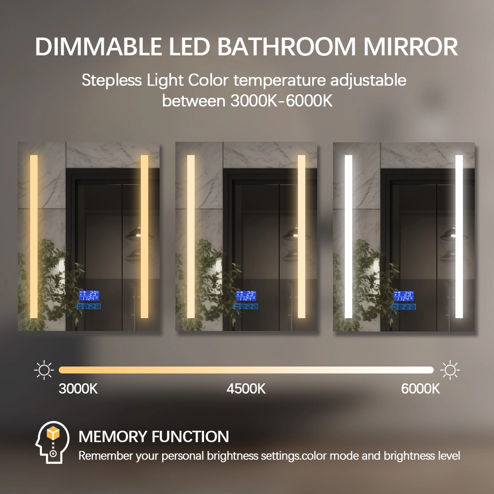 LED Bathroom Mirror with Lights Frontlit Vanity Mirror Anti-Fog Lighted Bathroom Mirror for Wall CRI90 High Definition Dimmable Large Makeup Mirror(Horizonta