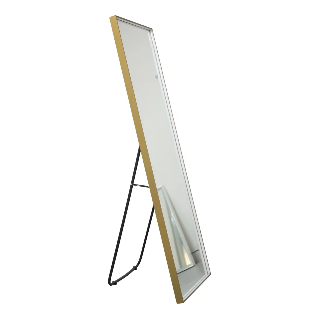 Gold Framed Vertical Wall Mounted Dual Purpose LED Dressing Mirror