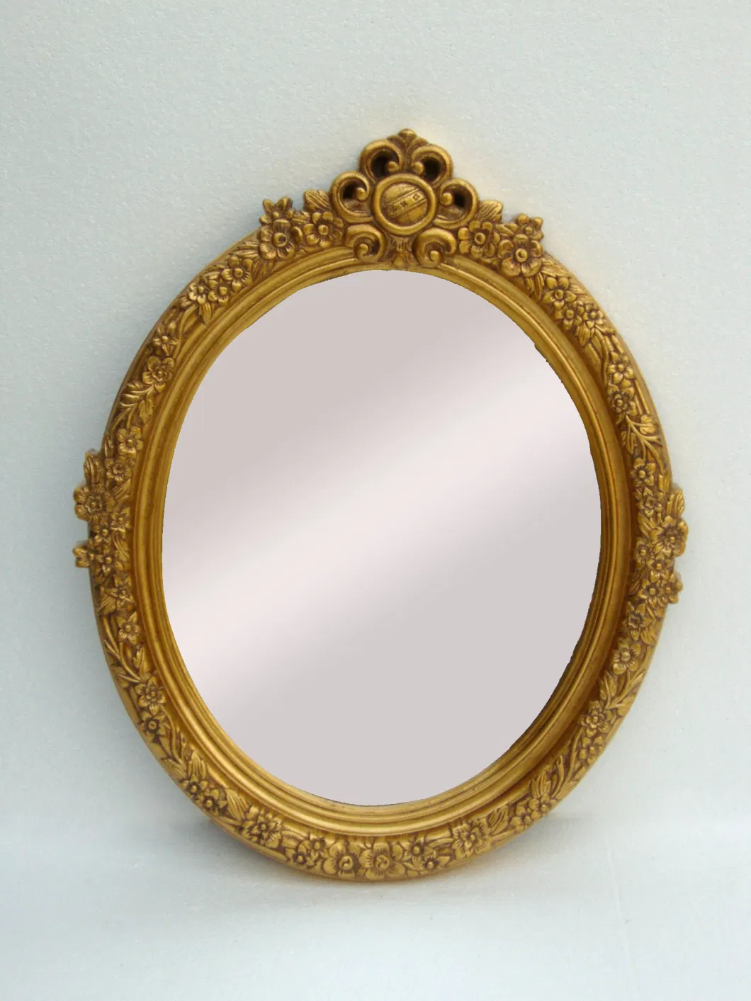 Oval Antique Design Dressing Mirror Wooden Ornate Bathroom Wall Mirror