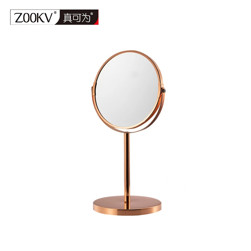 Customized Makeup Mirror Retro Desktop Dressing Table Bathroom 7 Inch 2X/3X/5X Magnifying Beauty Golden Makeup Mirror