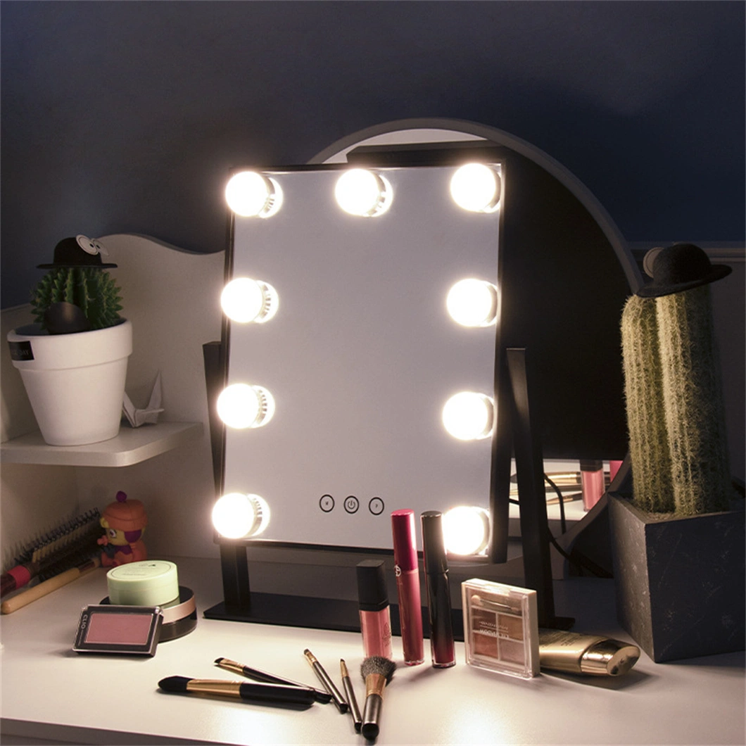 Hollywood Hot Sale Dresser Tabletop Home Decor LED Makeup Mirror with Lights