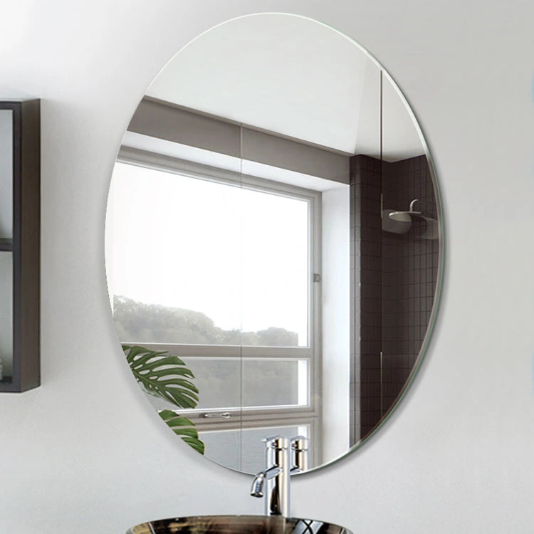 Hot Sale Frameless Mirror Bathroom Dressing Mirror Customized Round Rectangular Oval Polygon Square Wall Mirror