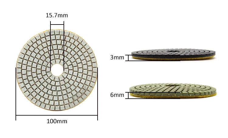 Abrasive Concrete Floor Polishing Pads Diamond Dry Polishing Pads