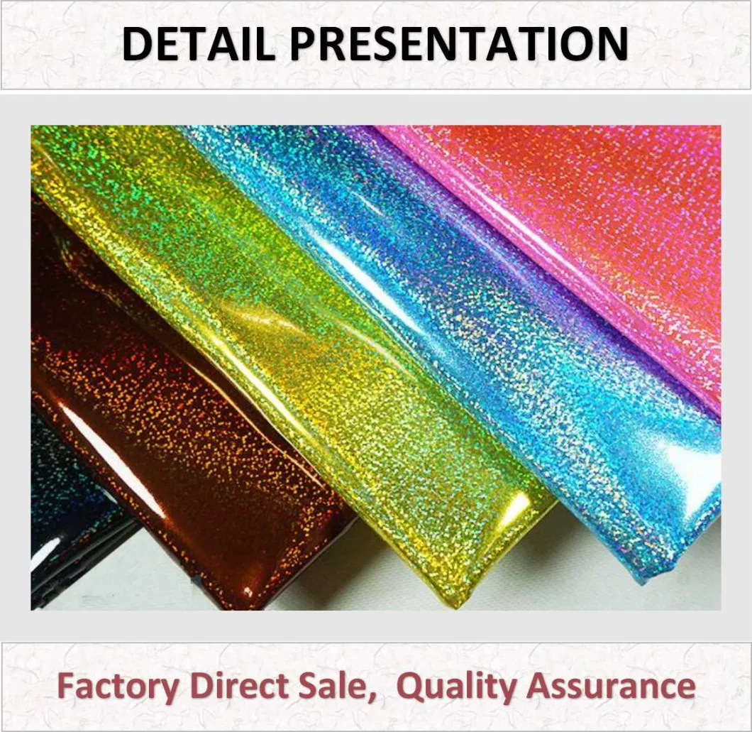 High Quality Laser Mirror Pattern PU Synthetic Faux Artificial Leather (H245)