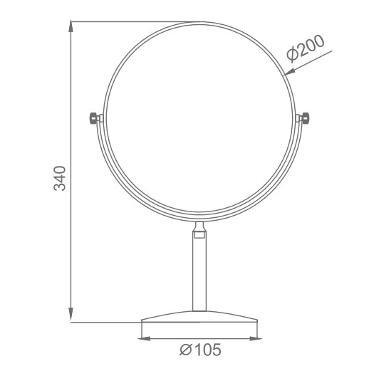 Fyeer Fashion Double Side Turnover Free Standing Table Mirror