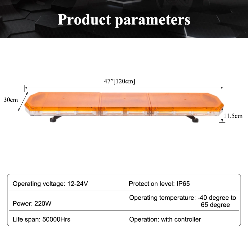 12-24V 47&prime;&prime; Large Permanent Mount Multi-Colors Optional LED Rotating Warning Light Strobe Flashing Light