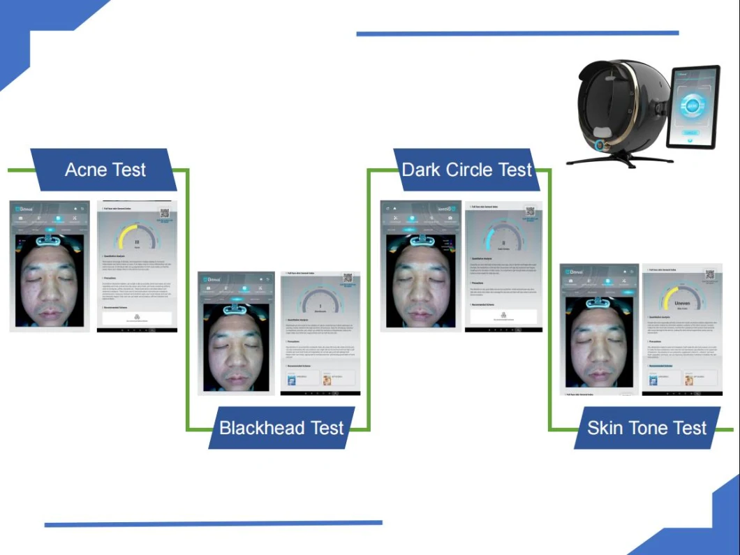 Beauty Salon Use Bitmoji Ai Image Facial Detector Skin Analyzer Magic Mirror Machine Skin Testing Analysis Machine