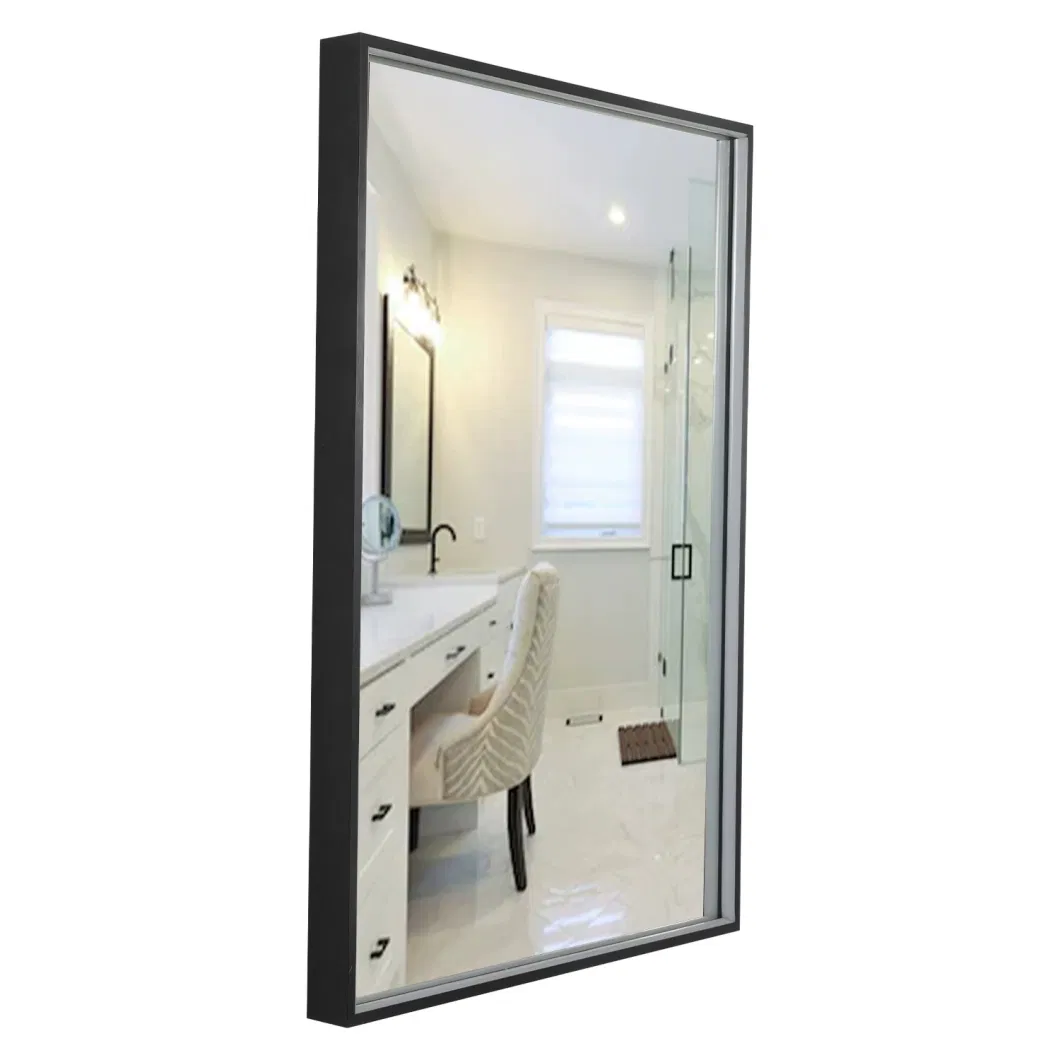 CE/Rosh Hotel Villa Front and Back Glow Black Border LED Bathroom Mirror