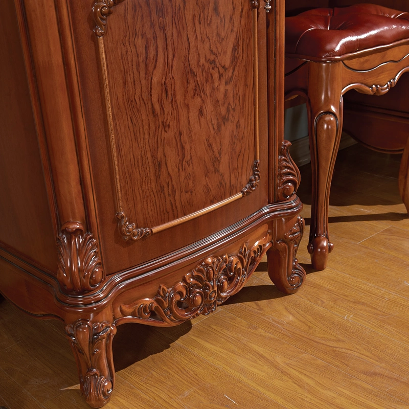 Wood Dresser Table with Dressing Mirror in Optional Furniture Color