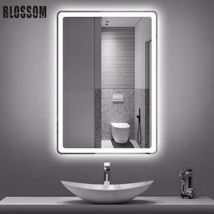 Round Wall Mounted Frameless LED Bathroom Mirror Suitable for Washroom Hotel and Home Makeup Room