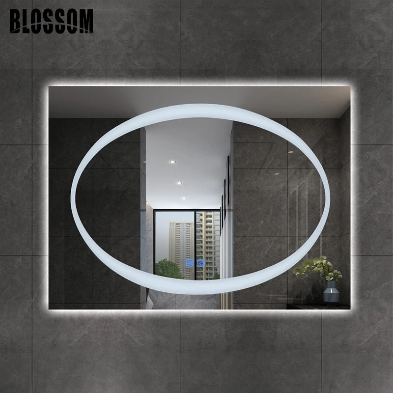 Round Wall Mounted Frameless LED Bathroom Mirror Suitable for Washroom Hotel and Home Makeup Room