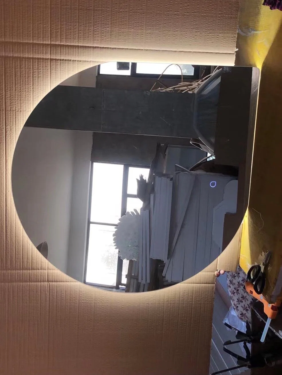 Irregular Wall Mounted Mirror Frame-Less Full Length Floor Mirror