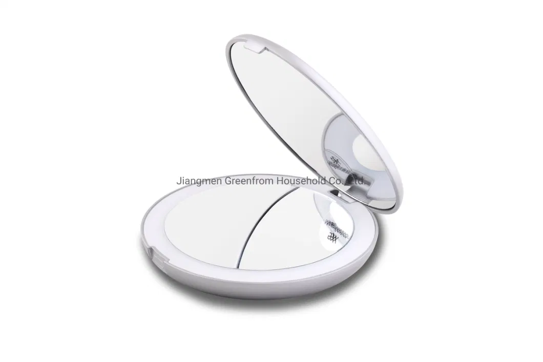 Magnification LED Lighted Travel Makeup Compact Mirror