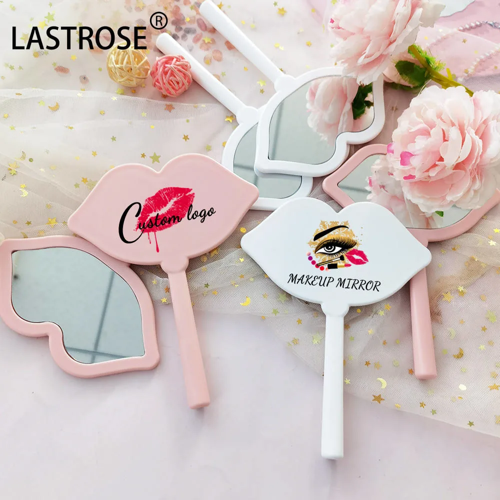 Fashion Heart Shape Hand Mirror Bling Bling Rhinestone Makeup Mirror