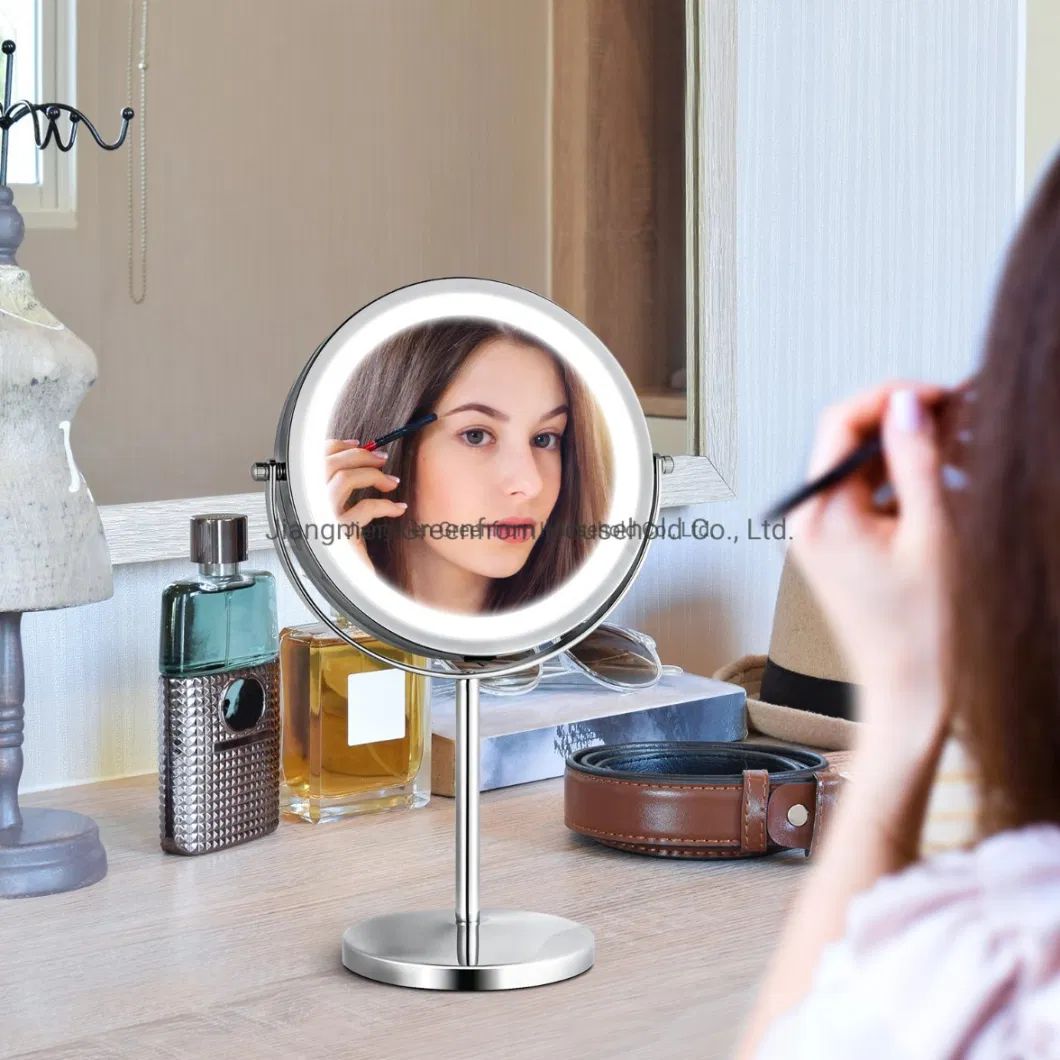 7 Inch Top-Ranking Metal Lighted Vanity Cosmetic Mirror Gmd740