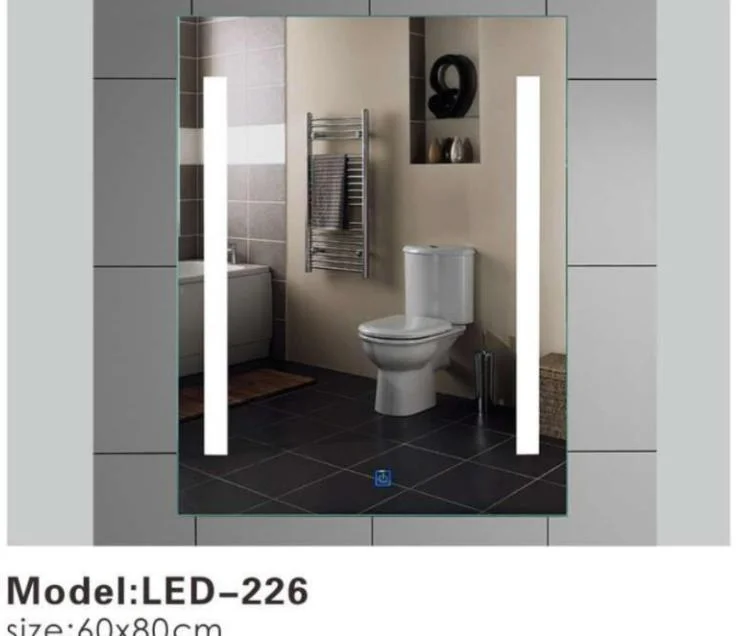 Hotel Bath Room Triange Styling Smart Floor Mirror with Jewelry Storage