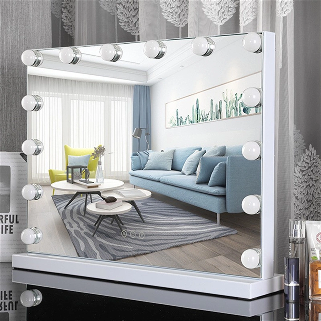 Hollywood Hot Sale Dresser Tabletop Home Decor LED Makeup Mirror with Lights