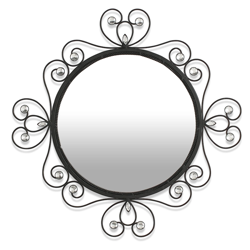 Metal Framed Large Round Decorative Mirrors