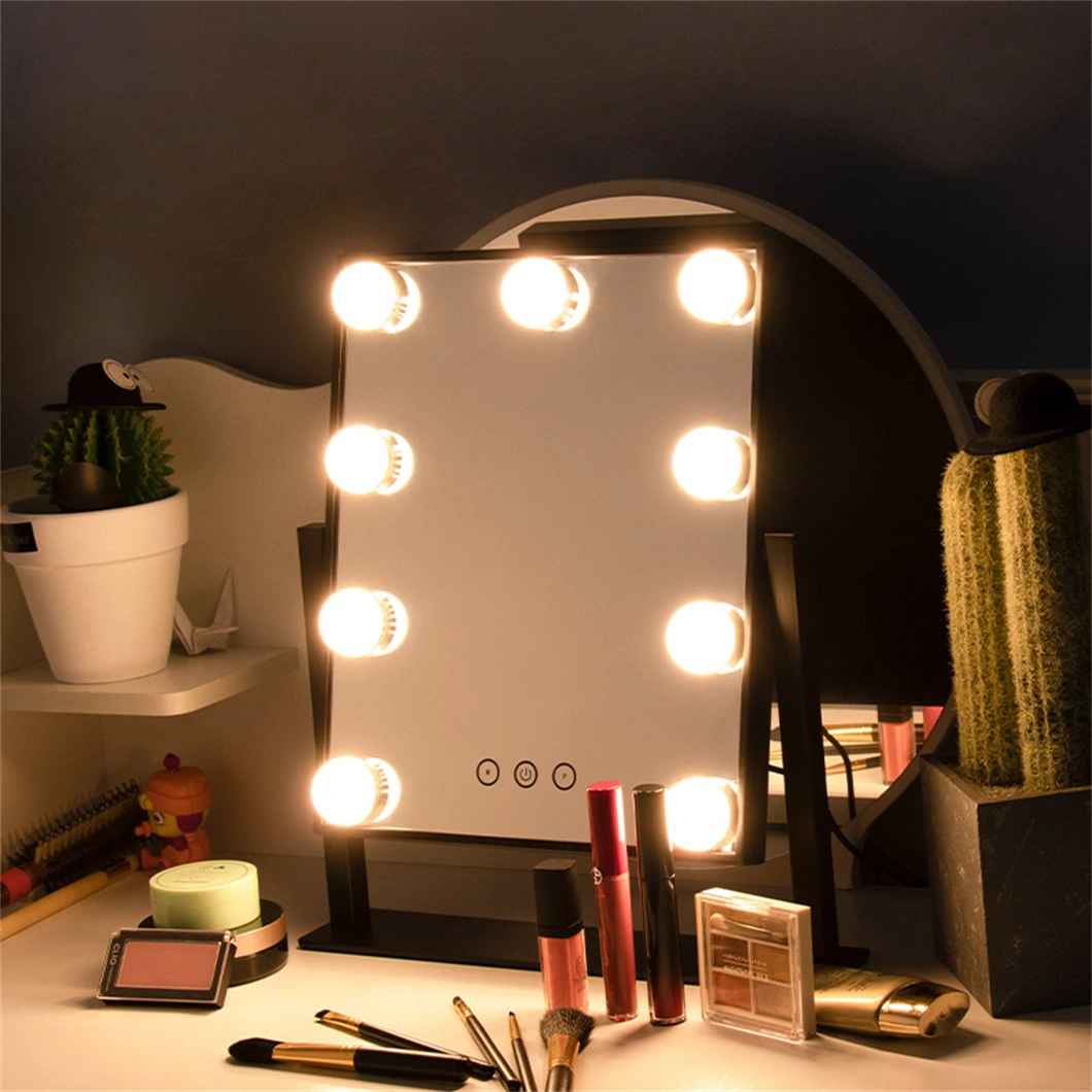 Hollywood Hot Sale Dresser Tabletop Home Decor LED Makeup Mirror with Lights