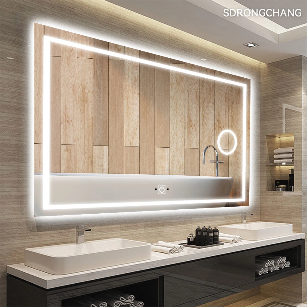 Intelligent LED Makeup Bathroom Smart Luxury Wall Mounted Lighted Mirror