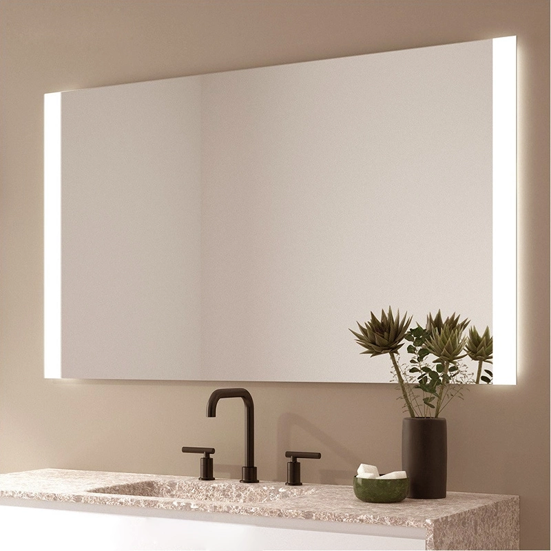 French Simple Square Smart Bathroom Mirror Washbasin Mirror Defogging LED Light