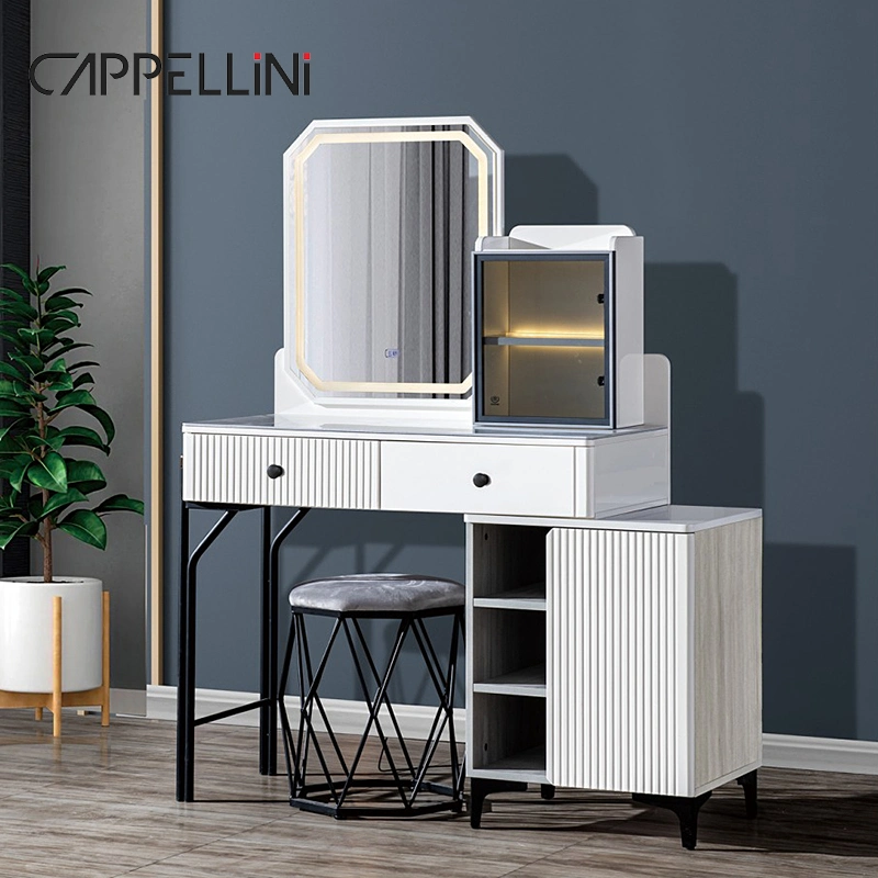 Wholesale Modern Design Makeup Vanities Wooden Vanity Dresser Home Furniture LED Light Dressing Table for Bedroom