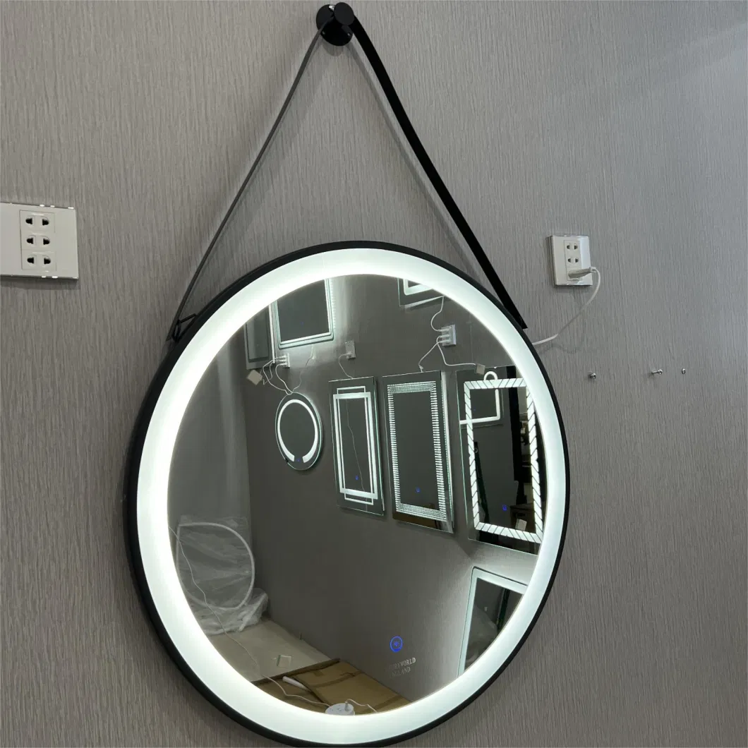 Bathroom Decorative Black Aluminum Frame LED Mirror