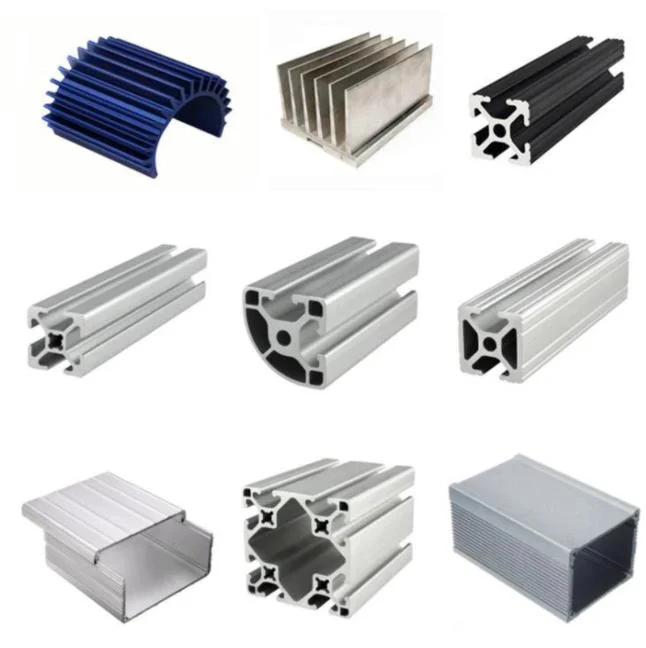 Multi Dimension Square Tube Round Pipe Extrusion Brushed Aluminium Profile