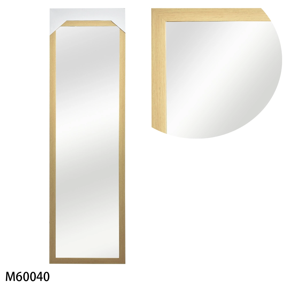 PS Wooden Golden Glass Mirror for Home Decoration