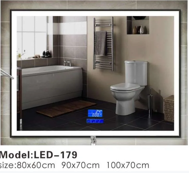 Hotel Bath Room Triange Styling Smart Floor Mirror with Jewelry Storage