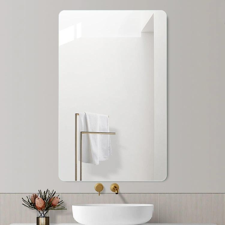 Hot Sale Frameless Mirror Bathroom Dressing Mirror Customized Round Rectangular Oval Polygon Square Wall Mirror