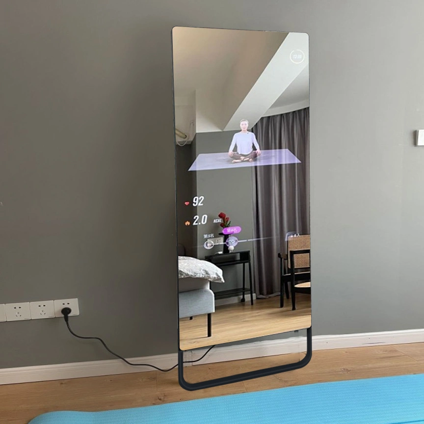 Floor Standing Ad Player Ultra Thin Mirror Full Body Smart LCD Digital Mirror