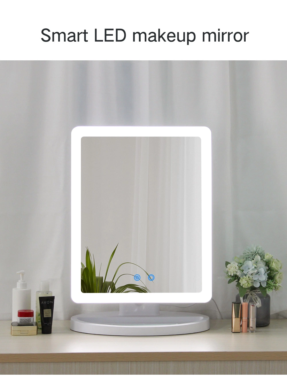 Tabletop Dimmable LED Makeup Mirror Smart LED Makeup Mirror