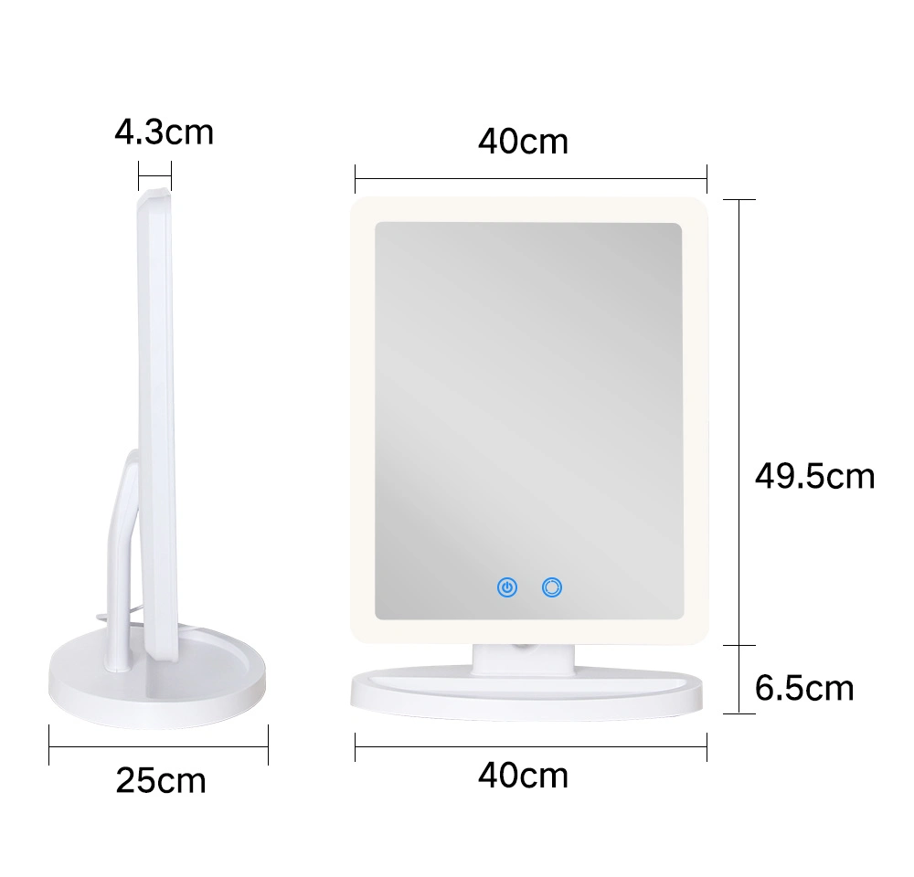 Tabletop Dimmable LED Makeup Mirror Smart LED Makeup Mirror