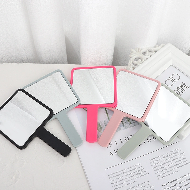 Wholesale Price Mini Makeup Mirror Logo Printing White Black Pink Hand Mirror