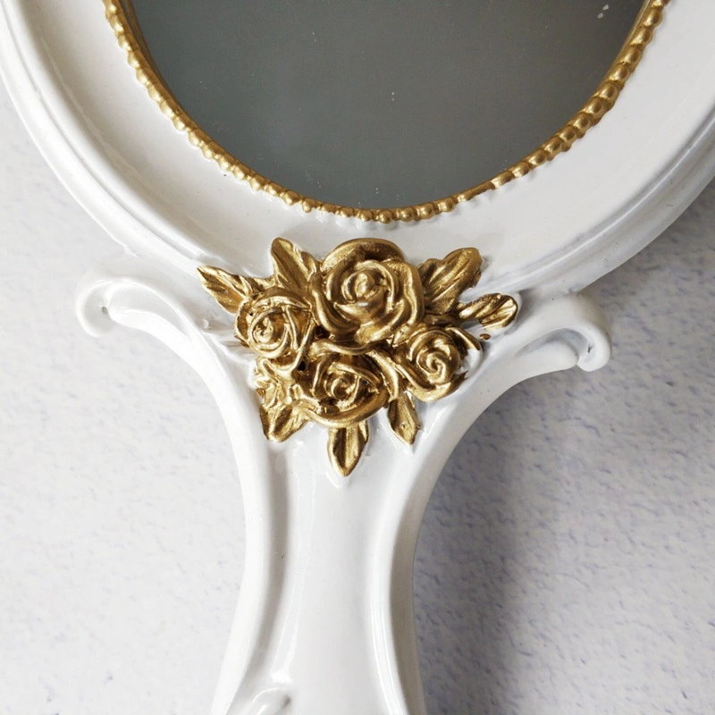 American Makeup Mirror Handle Mirror Retro Court Dressing Table Mirror