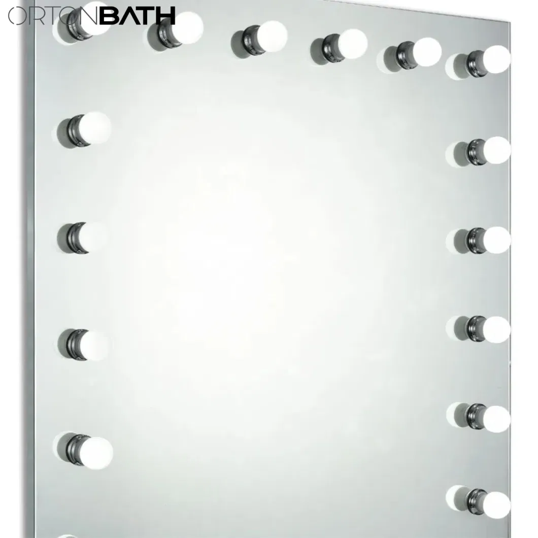 Ortonbath Vanity Mirror with Lights Lighted Makeup Mirror with 16 Dimmable LED Bulbs, 3 Color Lighting Modes, Sturdy Metal Frame Design