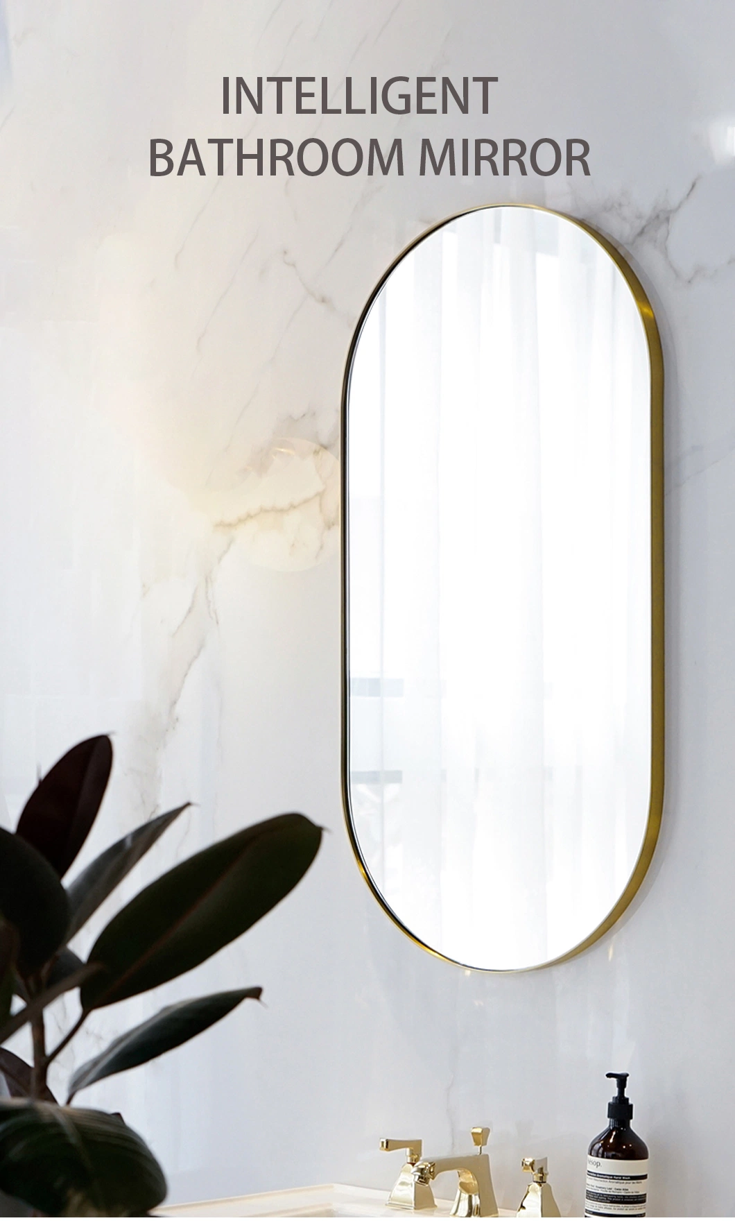 Fashion Wall Mounted Metal Silver Chrome Full Rustic Vanity Long Bathroom Mirror