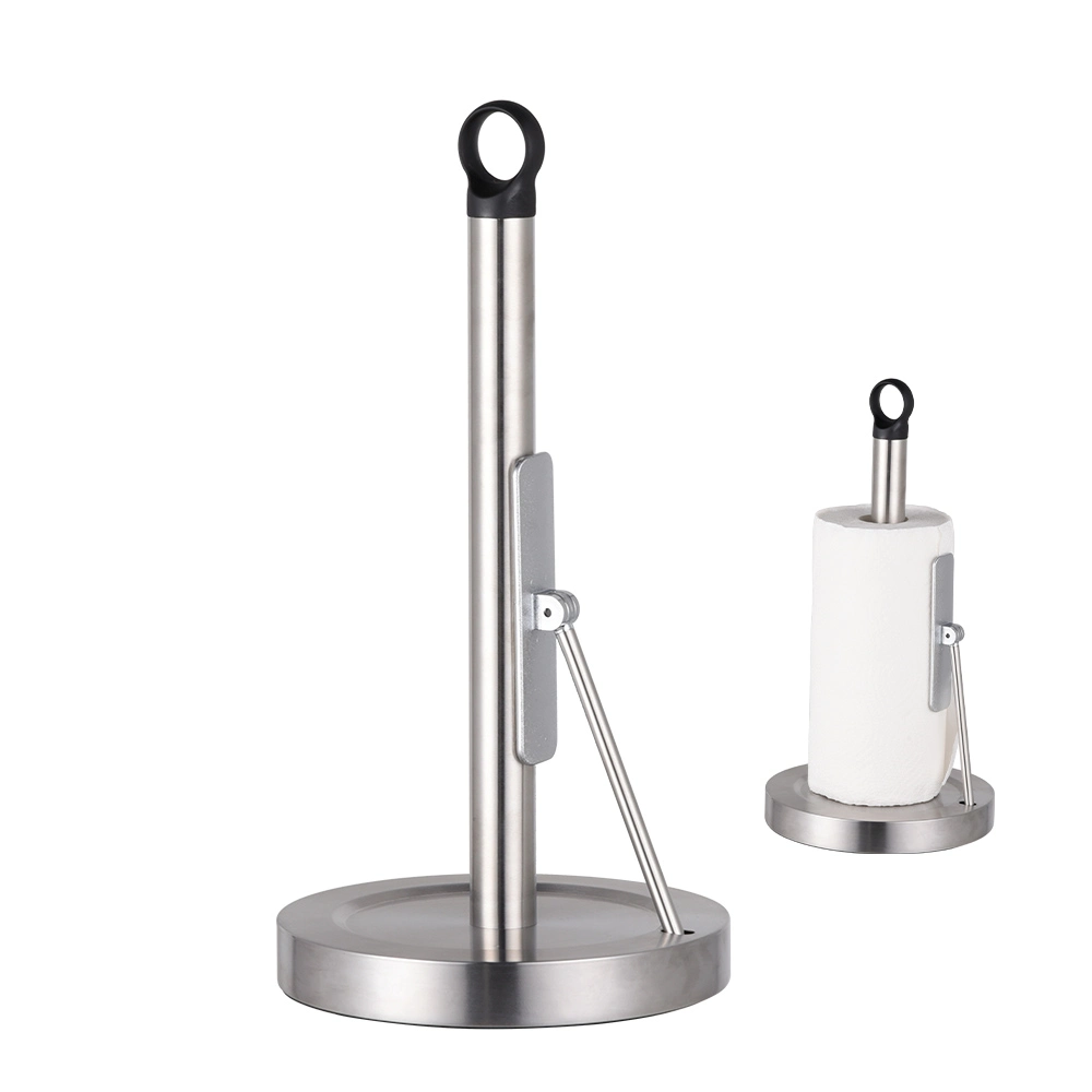 Stainless Steel Paper Towel Holder with Spring Arm