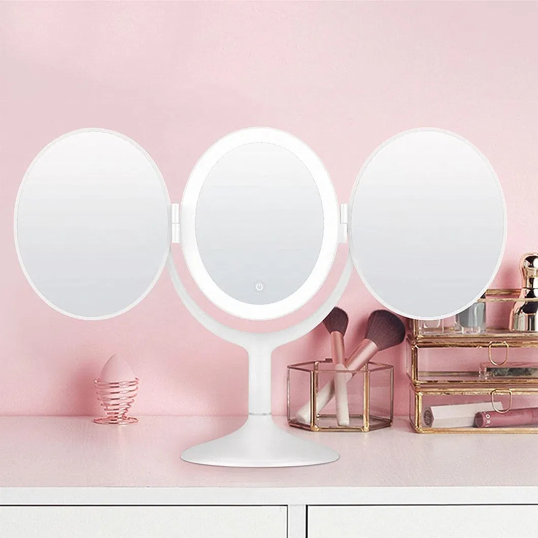 Three Fold Magnifying Mirror LED Cosmetic Mirror